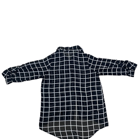 BLACK & WHITE STRIPED WORK BUTTON DOWN - Picture 2 of 2